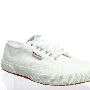 Superga Unisex White Canvas Sneakers